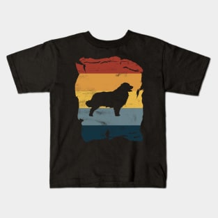 Leonberger Distressed Vintage Retro Silhouette Kids T-Shirt